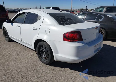 2012 Dodge Avenger Se из США, поврежденный, VIN 1C3CDZAG4CN327675